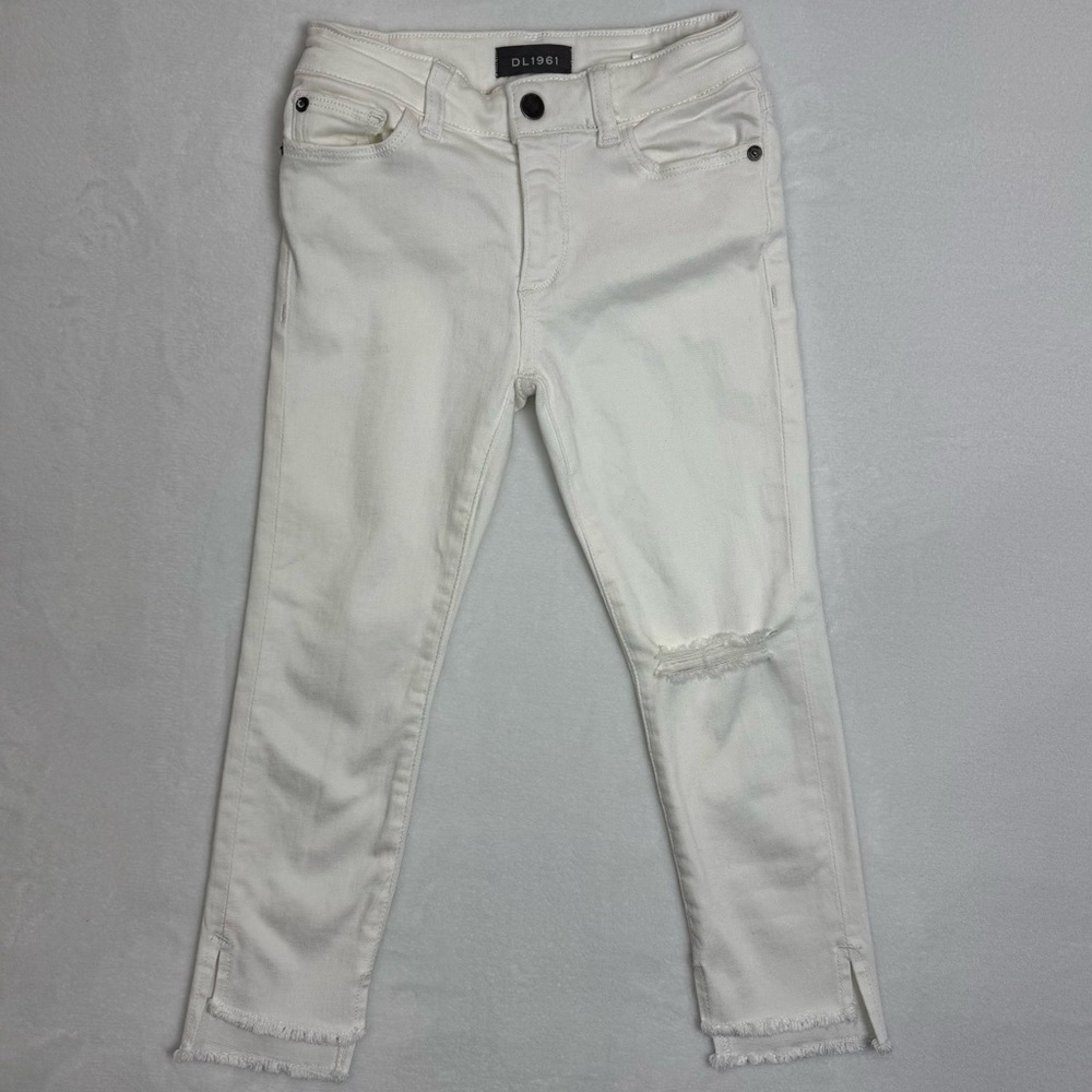Girls DL1961 White Ankle Jeans